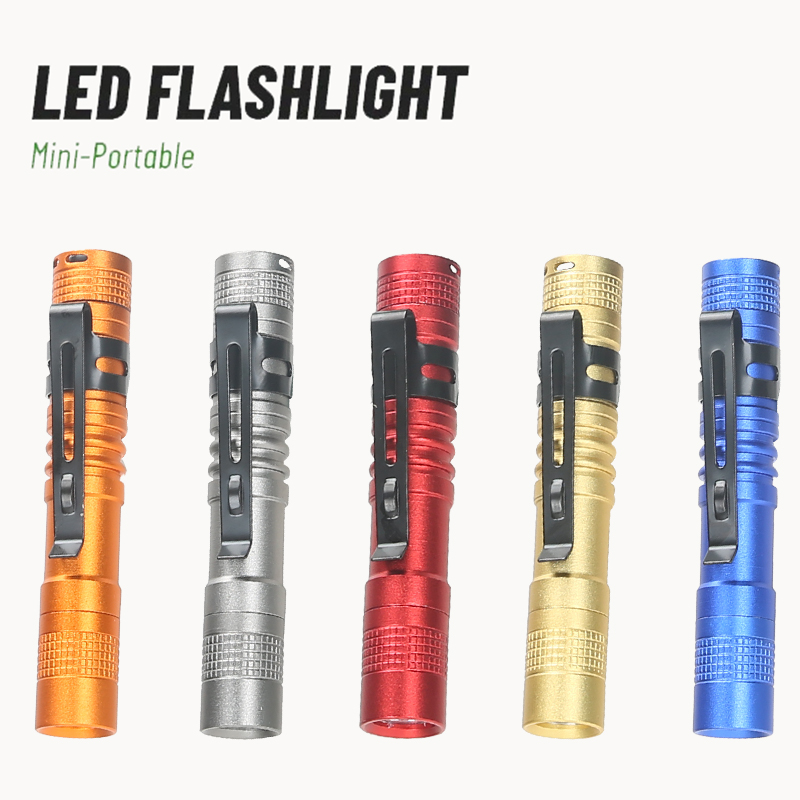 Stationery Supply - Senter LED Mini Portabel dengan Klip