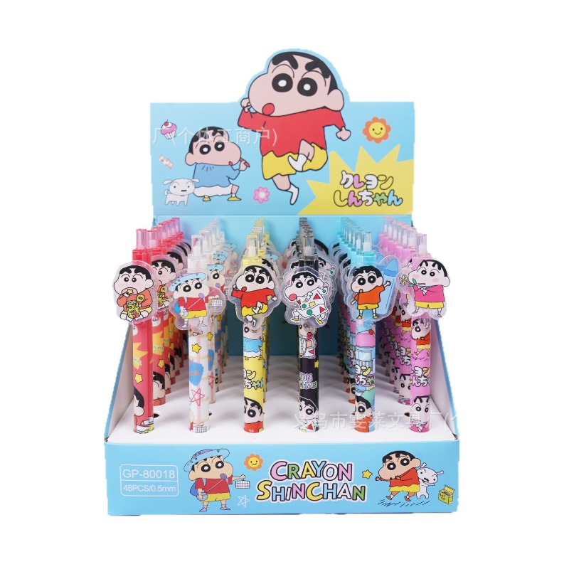 Stationery Supply - 48 Buah/Kotak Pena Titik Crayon Shinchan
