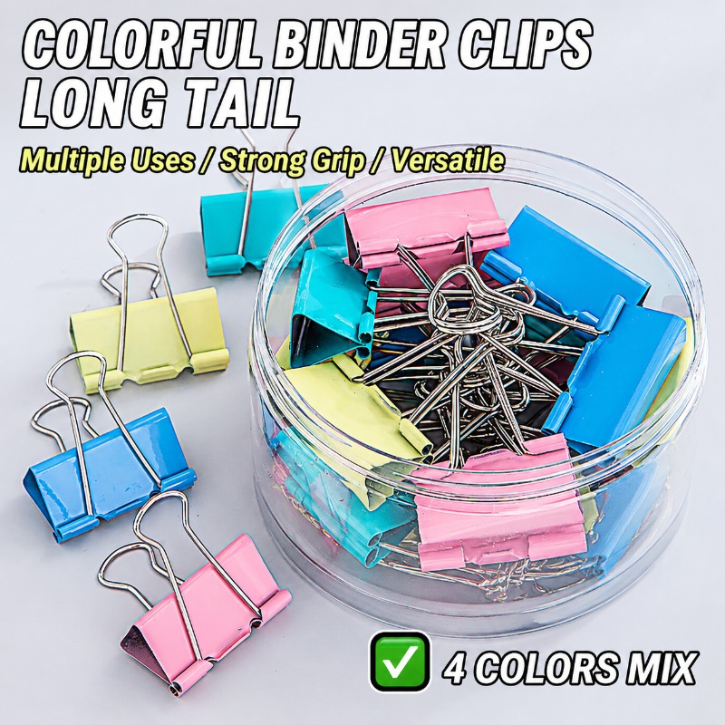 40PCS/Set Klip Binder Logam Pa - Is Stationery Office Supply ulasan dan harga