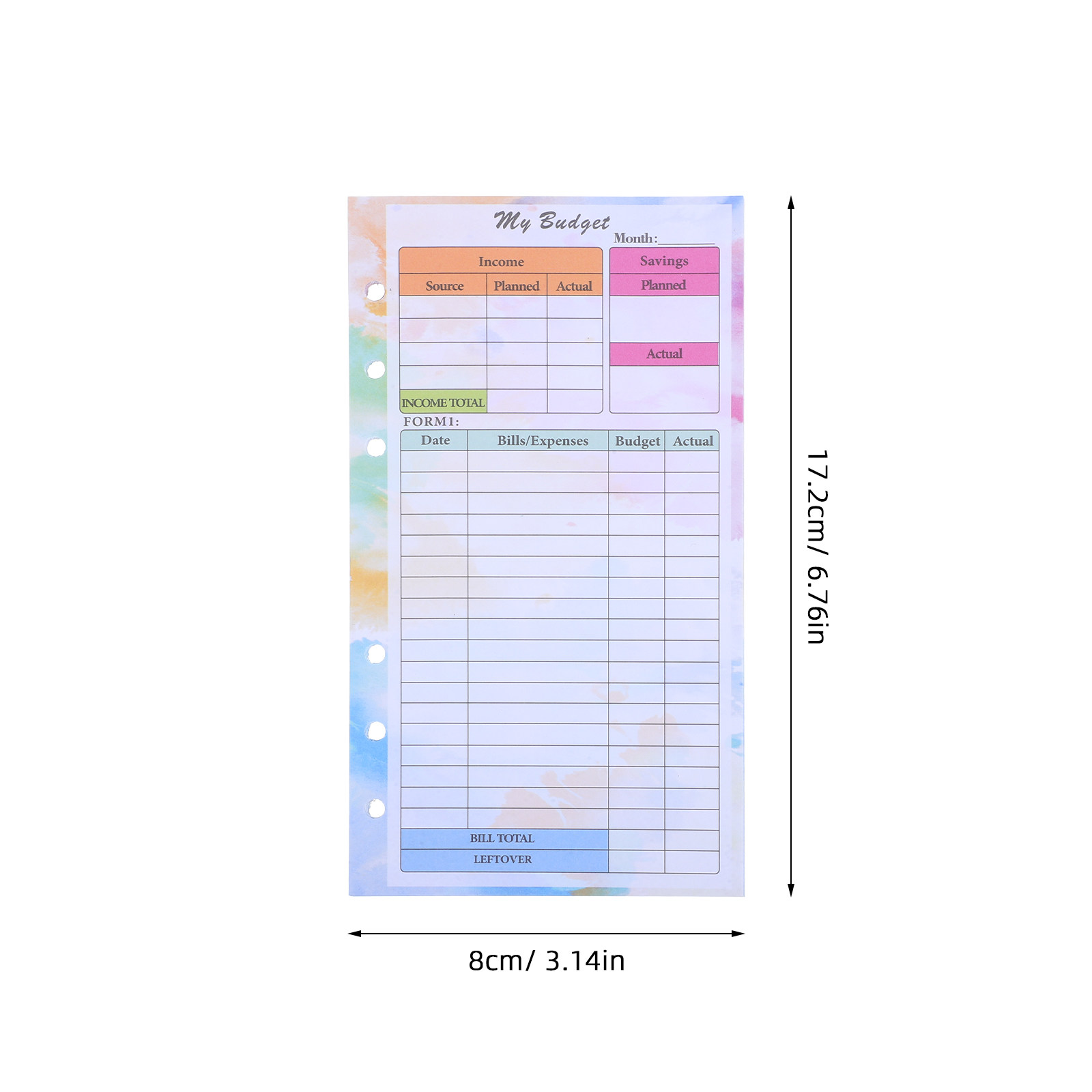 14 Lembar Isi Ulang Binder Per - Planner Weekly Budget ulasan dan harga