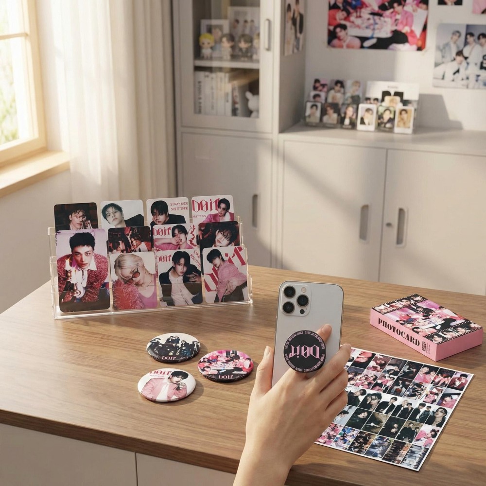 Stiker Kartu Foto Kpop Stray S - Memo Pad Sticky ulasan dan harga